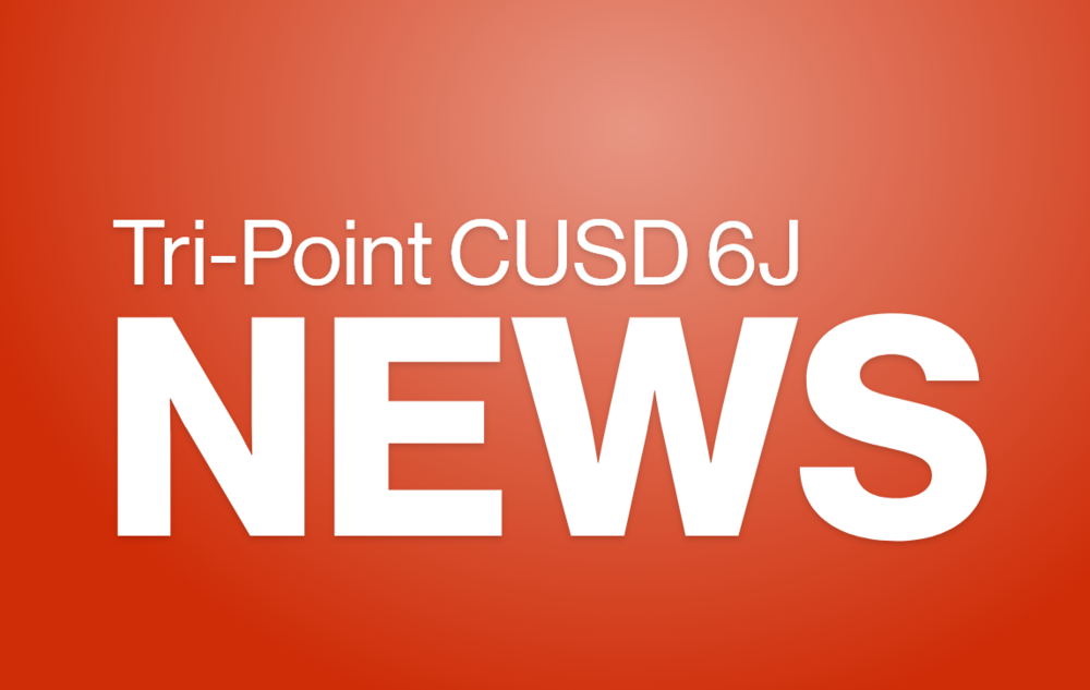 tri point cusd 6j news in white letters on red background